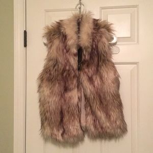 Faux Fur Vest- Ci Sono by Cavalini